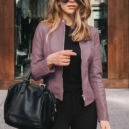Sannela | Chaqueta de cuero clásica para mujer