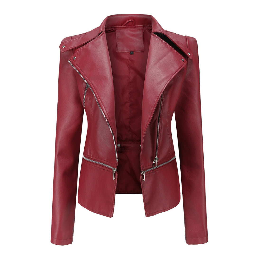 Chaqueta de piel para mujer con un acabado elegante