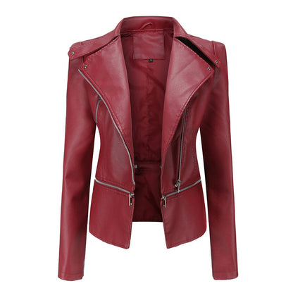 Chaqueta de piel para mujer con un acabado elegante