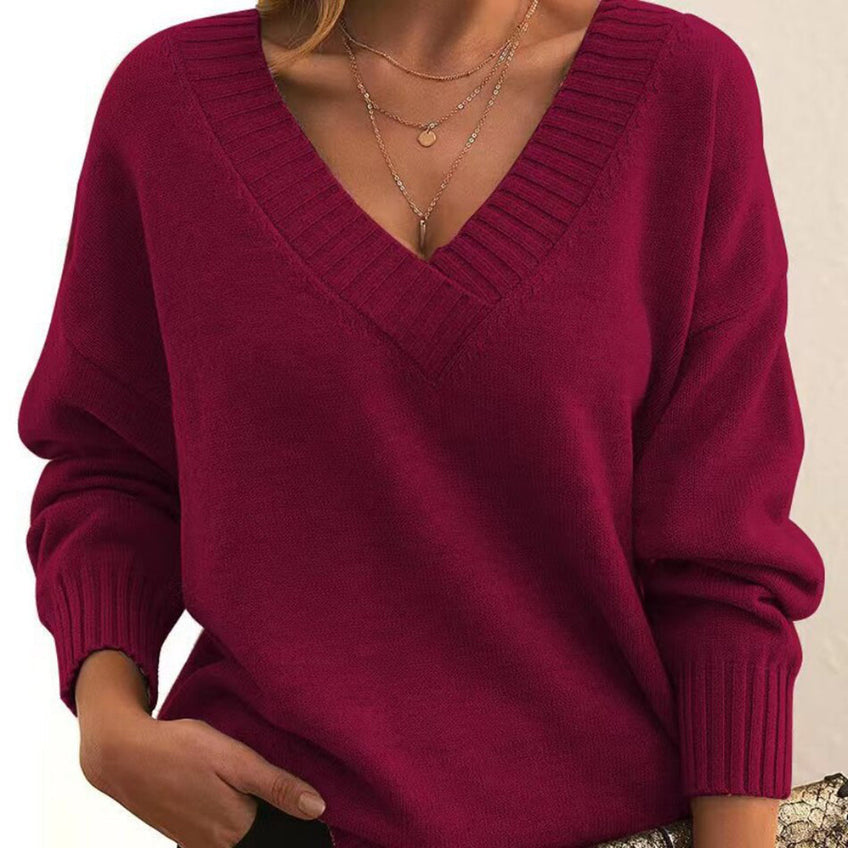 Jocelyn | jersey relajado con cuello de pico