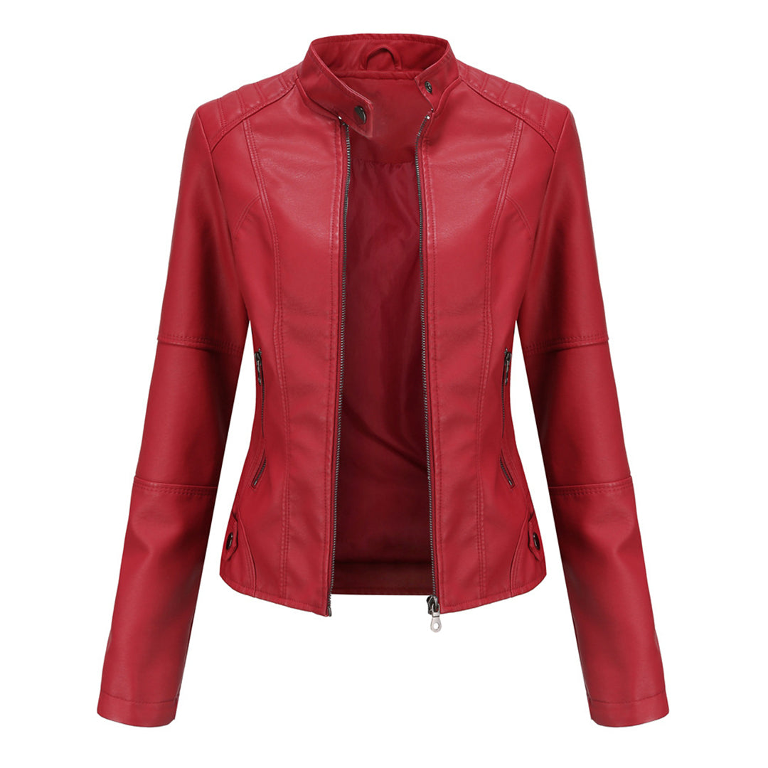 Chaqueta de cuero atemporal para mujer