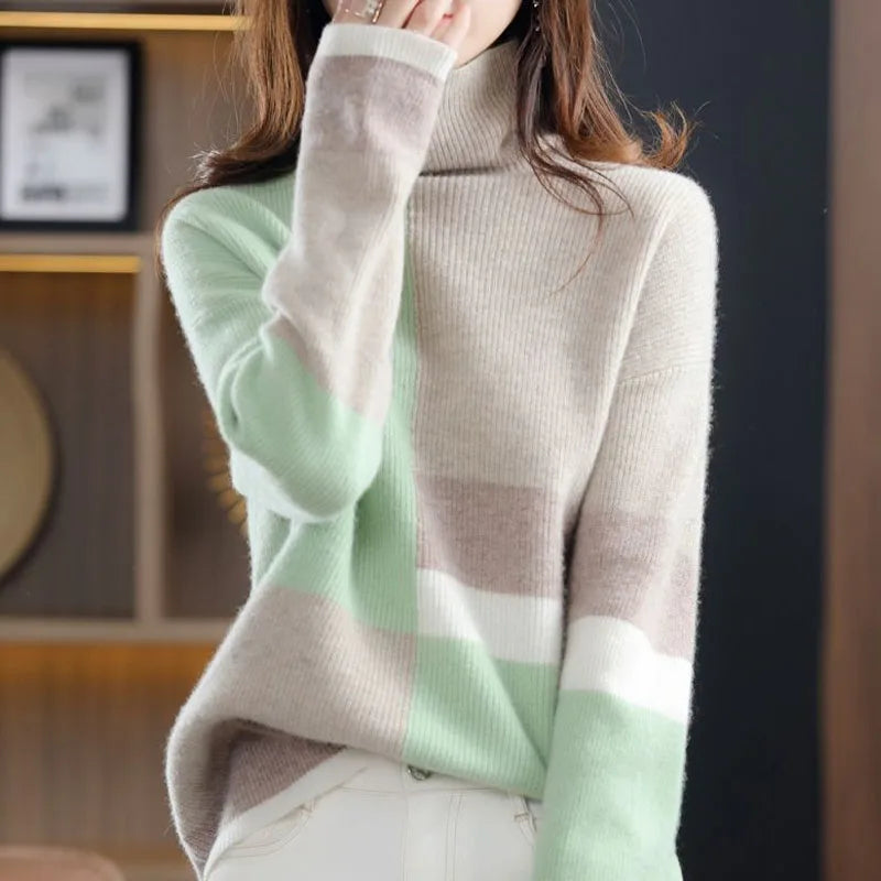 Sophia - jersey de invierno de punto y cuello alto