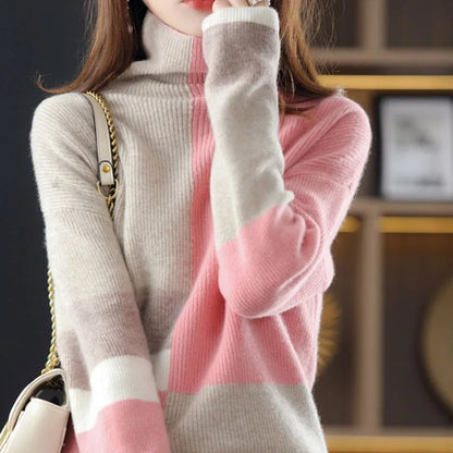 Sophia - jersey de invierno de punto y cuello alto
