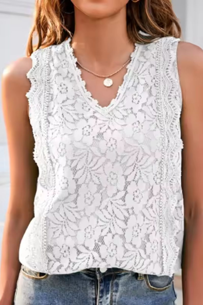 Roxanne | Elegante Camisa Sin Mangas Mujer