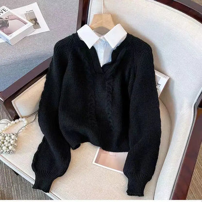 Kristina - jersey de invierno de punto retro