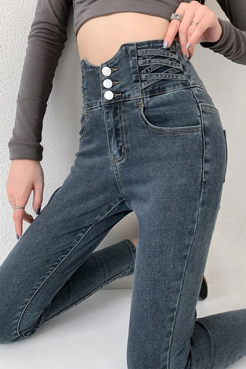 Vaqueros lápiz vintage de mujer Zocker