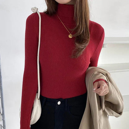 Jersey de cuello alto para mujer