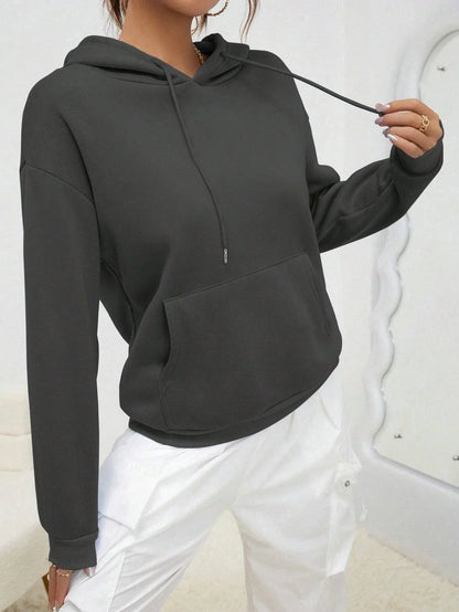Dorte | Sudadera holgada con capucha y bolsillo para mujer