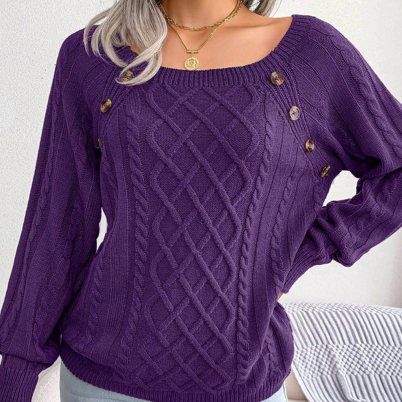ADELINDA - Elegante jersey de punto para mujer