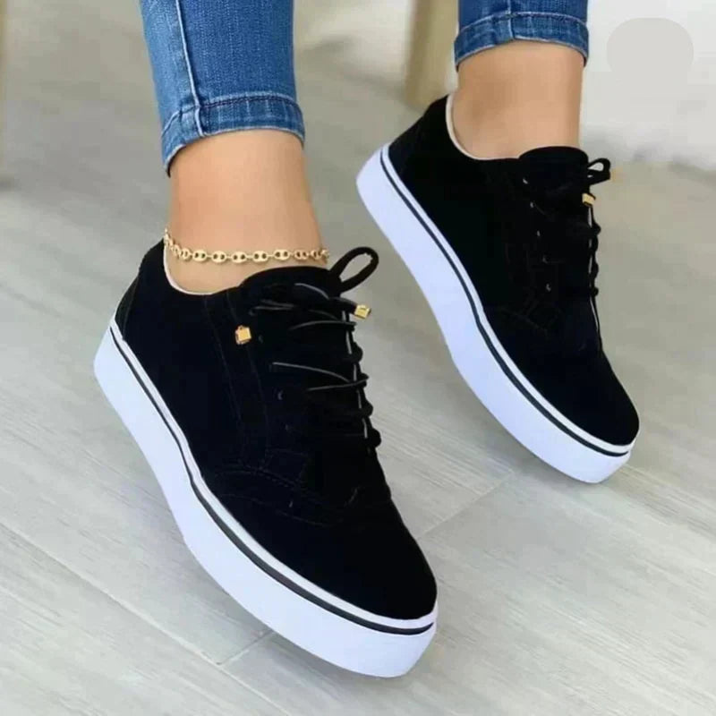 Damskie Sneakersy Brogue Sznurowane