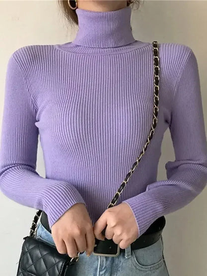 Lucy| Jersey de cuello alto otoñal para mujer