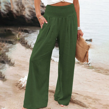 Pantalones de pierna ancha y cintura alta