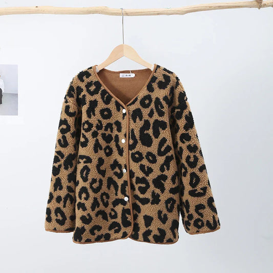 Chaqueta de invierno de leopardo