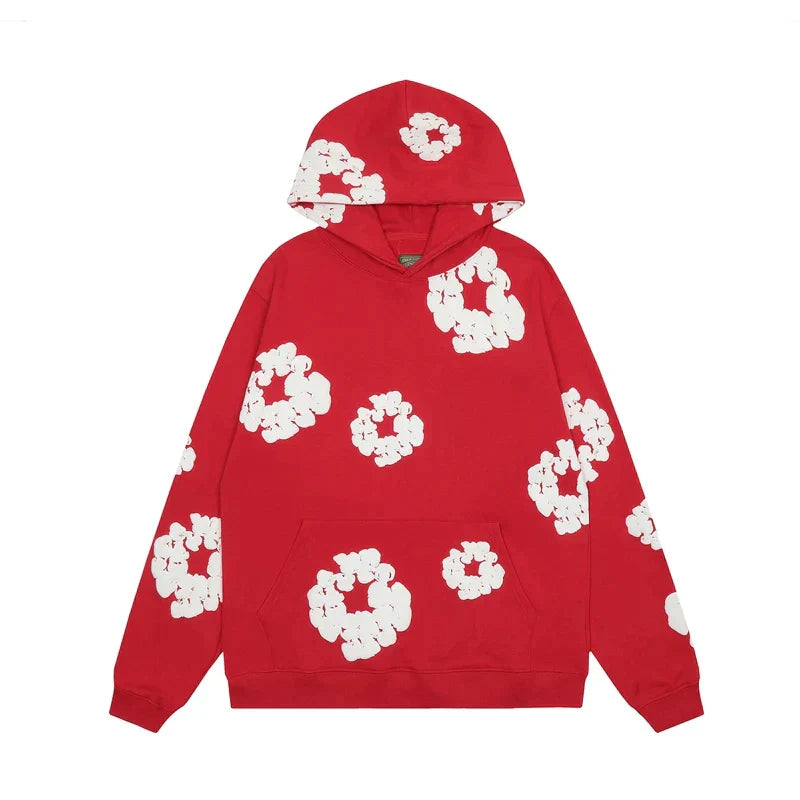 Elegante sudadera floral con capucha | Morie