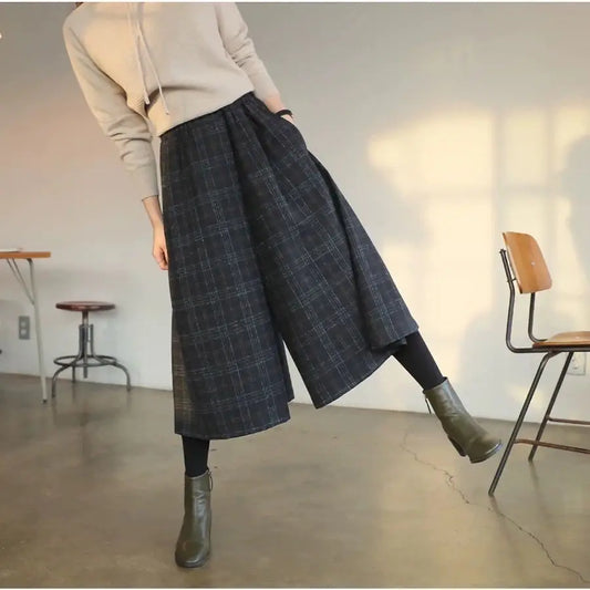 Olivia | Pantalones Culotte | Elegancia atemporal | Mezcla tejida