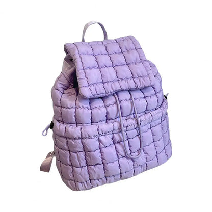 Amanda | Espaciosa mochila de viaje de nylon ligero con cordón de ajuste