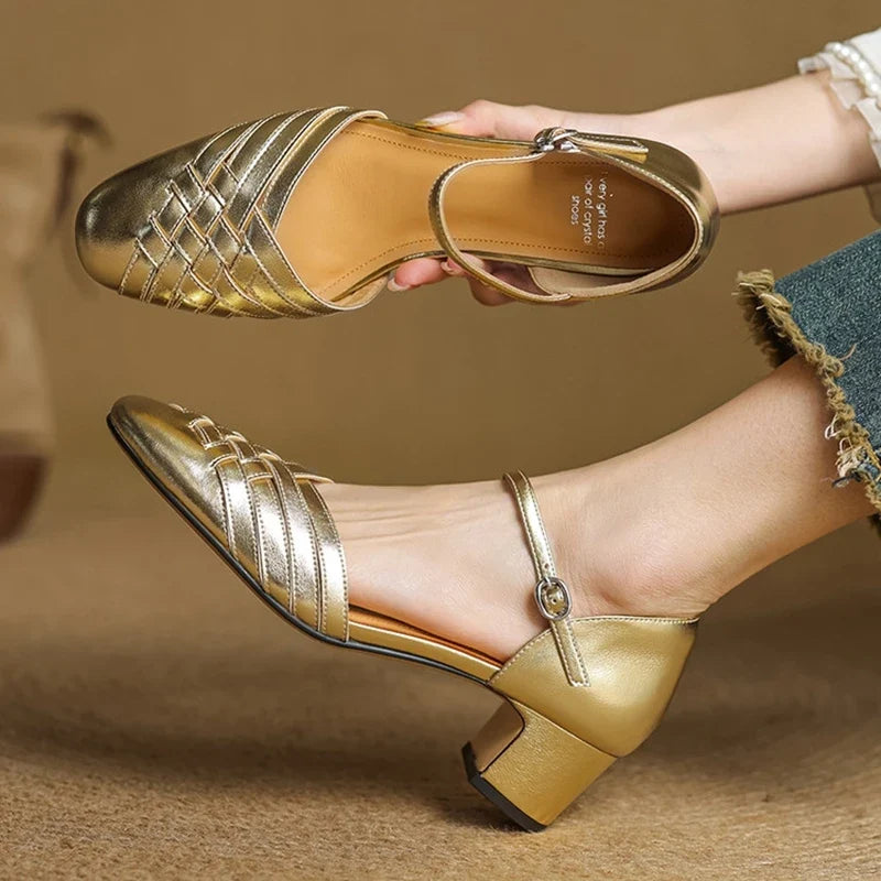 Damskie Buty Mary Jane Na Słupku