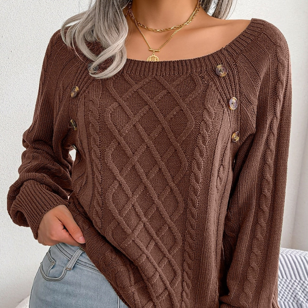 ADELINDA - Elegante jersey de punto para mujer