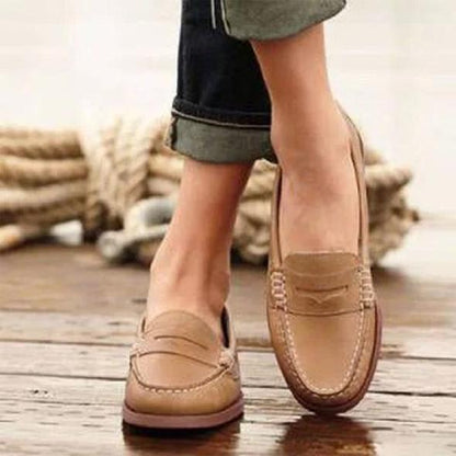 Mujeres Causal Flats Oxfords Slip On Round Toe Loafers