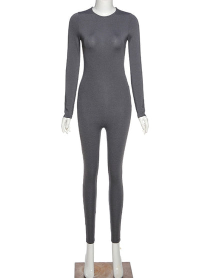Mono de manga larga Sportswear | Skinny Workout Jumpsuit for Women