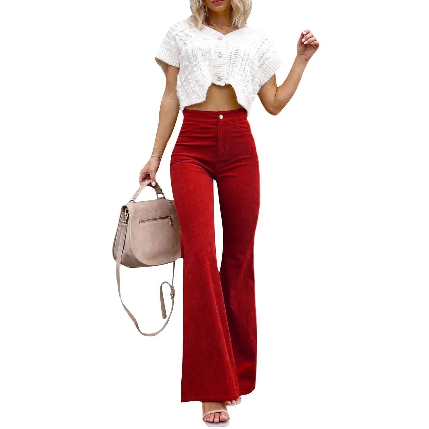 Pantalones acampanados de moda para mujer
