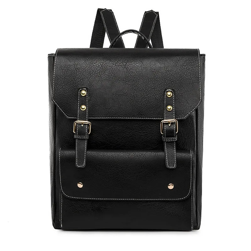 Amelia | Mochila atemporal con hebilla y solapa para viaje y portátil