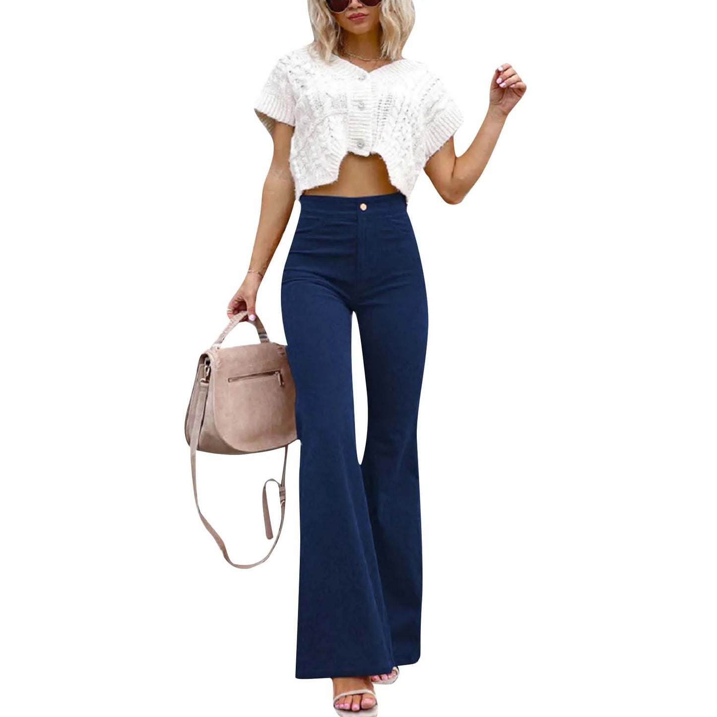 Pantalones acampanados de moda para mujer