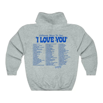 Clara | Sudadera con capucha con el lema "I Love You" en diferentes idiomas