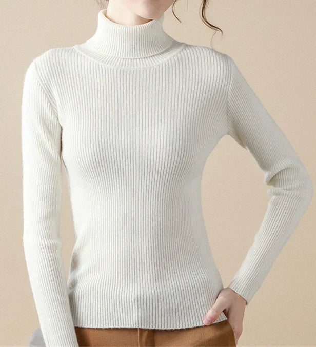 Jersey de cuello alto para mujer