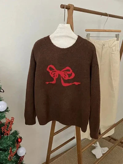 Luciela - Elegante jersey con lazo para mujer