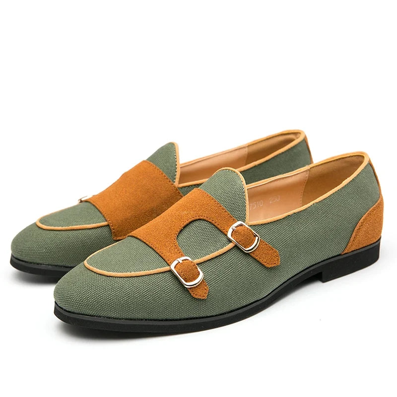 Męskie Mokasyny Z Podwójną Klamrą