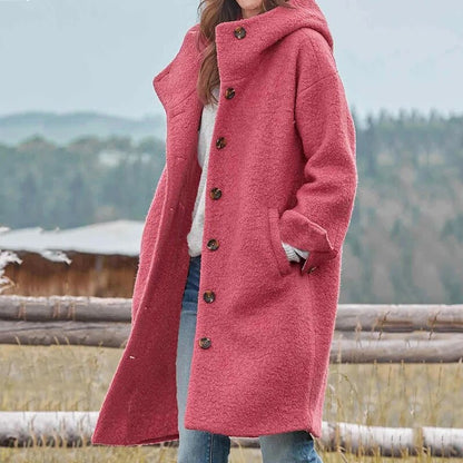 Elegante abrigo grueso de invierno para mujer