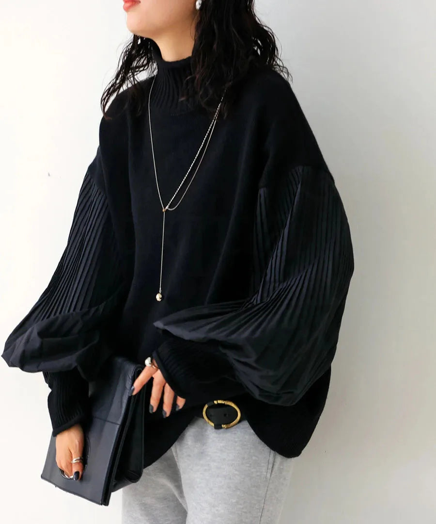 Jazzlyn - jersey plisado con mangas farol