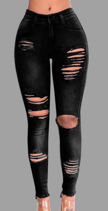 Vaqueros rasgados JEFF para mujer