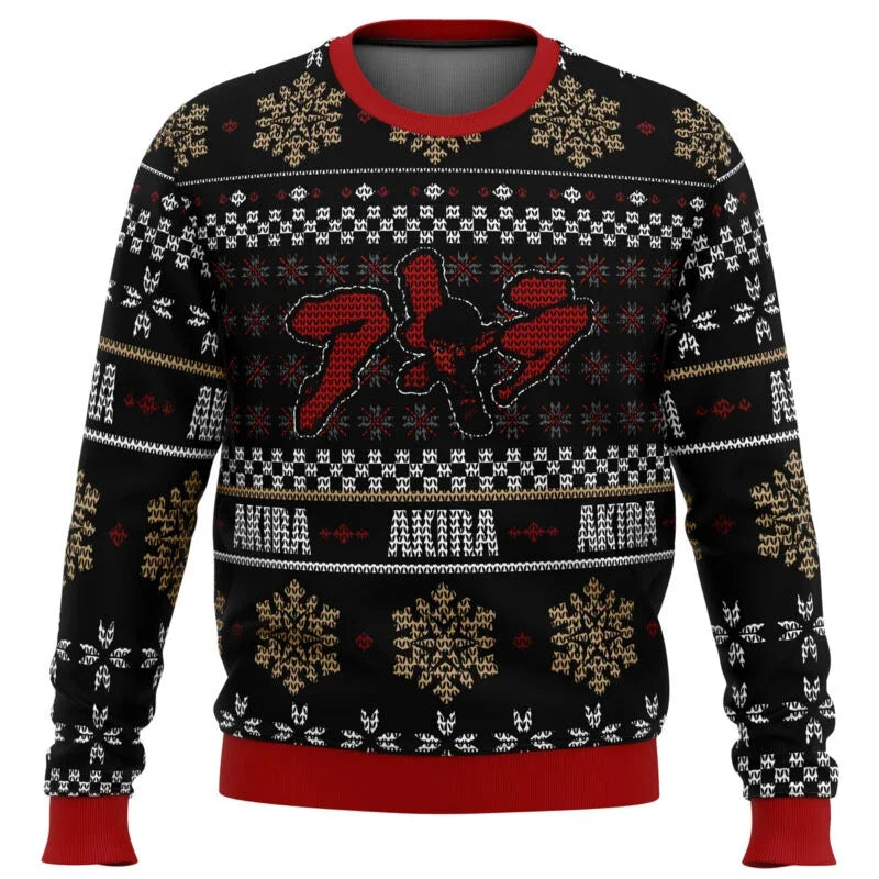 Markus | Cálido jersey con escote redondo y estampados navideños en 3D para hombre y mujer