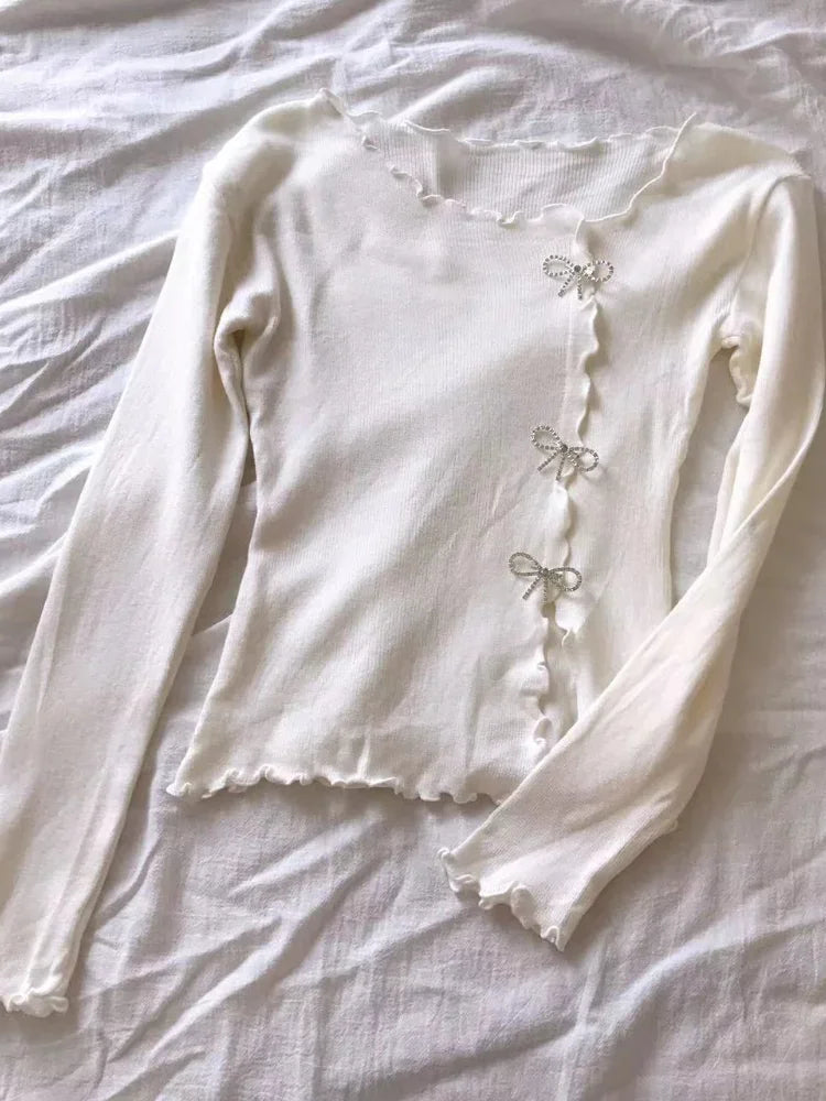 Jersey con lazo para mujer