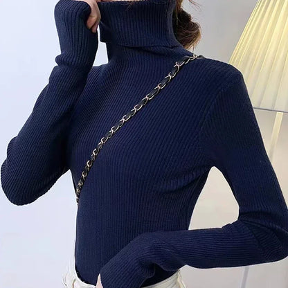 Jersey de cuello alto para mujer
