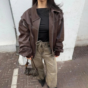 Chaqueta de cuero Adi
