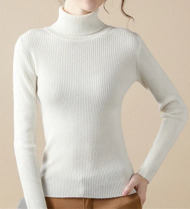 Lucy| Jersey de cuello alto otoñal para mujer