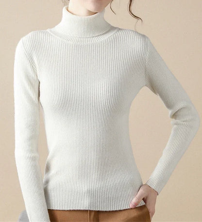Lucy| Jersey de cuello alto otoñal para mujer