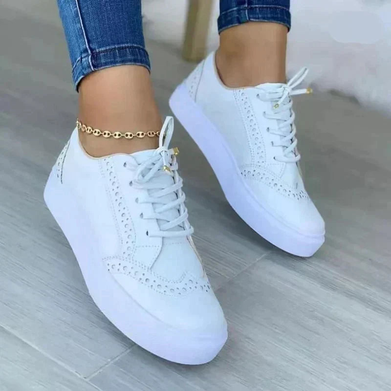 Damskie Sneakersy Brogue Sznurowane