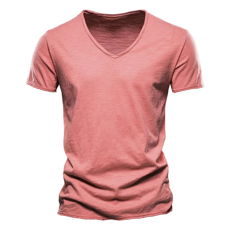 Męski Koszulka V Neck