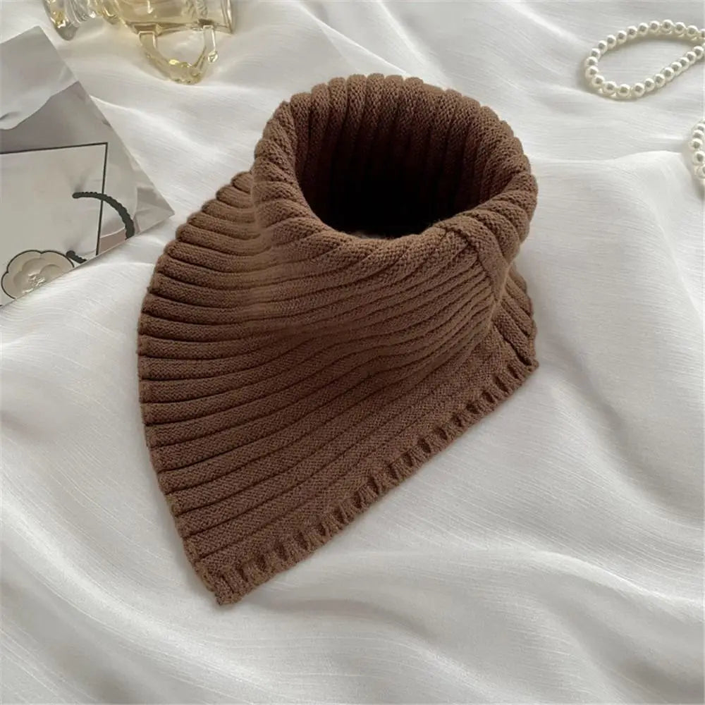 Cuello falso de punto cortaviento de invierno para mujer