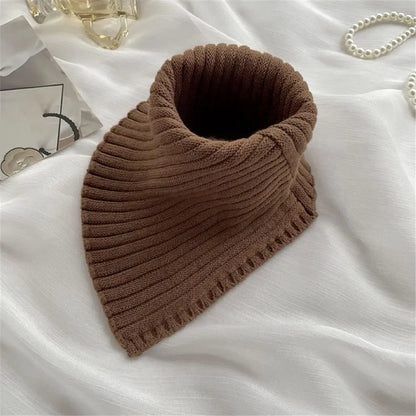 Cuello falso de punto cortaviento de invierno para mujer