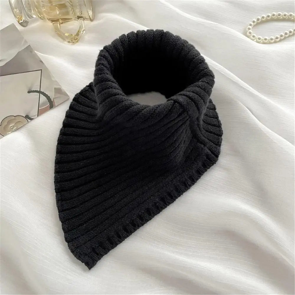 Cuello falso de punto cortaviento de invierno para mujer