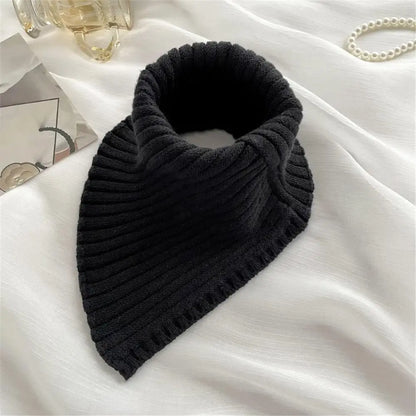 Cuello falso de punto cortaviento de invierno para mujer
