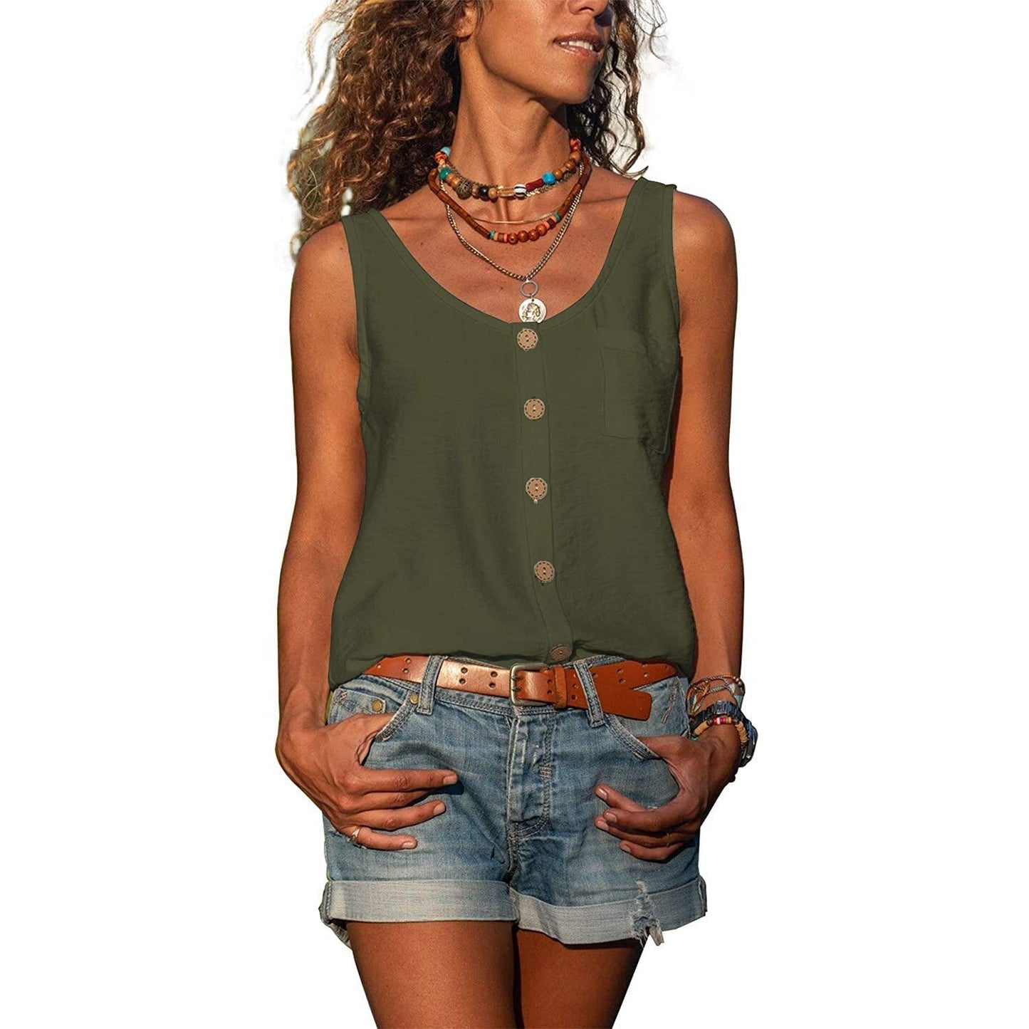 Renske - Camiseta de tirantes para mujer - Trendy & Lightweight