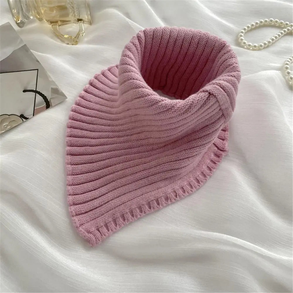 Cuello falso de punto cortaviento de invierno para mujer