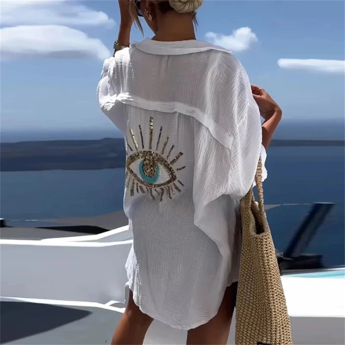 Camisa de lentejuelas Evil Eye