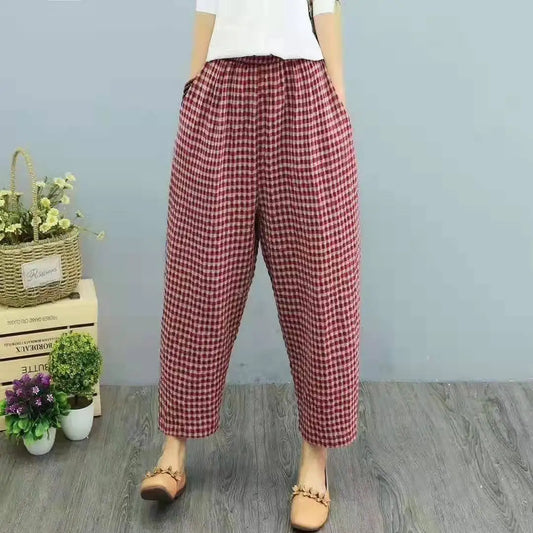Pantalones de verano a cuadros